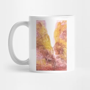 Fantastic landscape, nature. Encaustic wax art. Painting drawing Mug